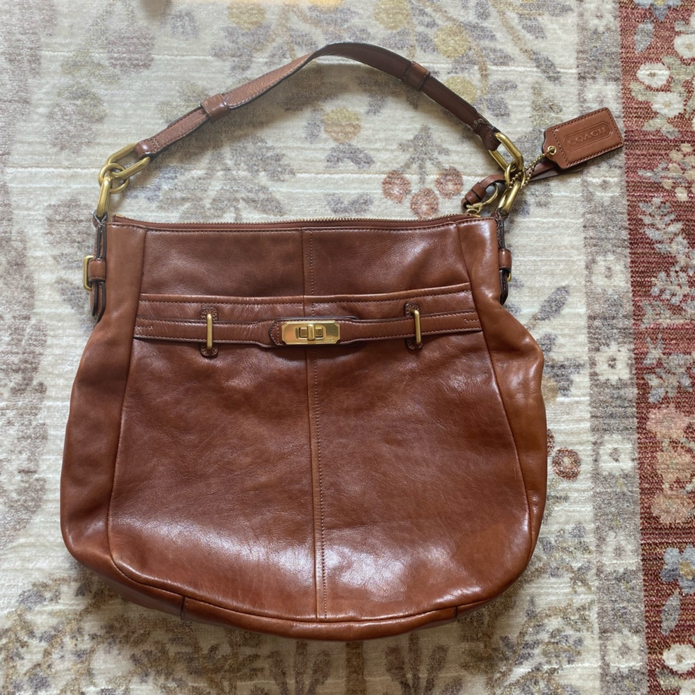 Vintage Coach Chelsea Brown Hobo Leather Bag F1173